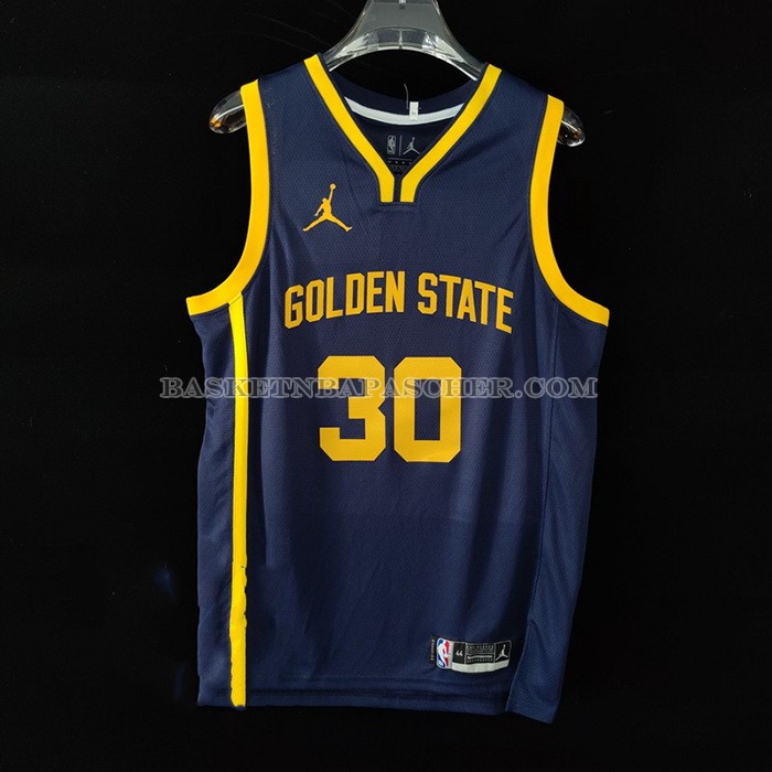 Maillot Golden State Warriors Stephen Curry NO 30 Statement 2022-23 Bleu